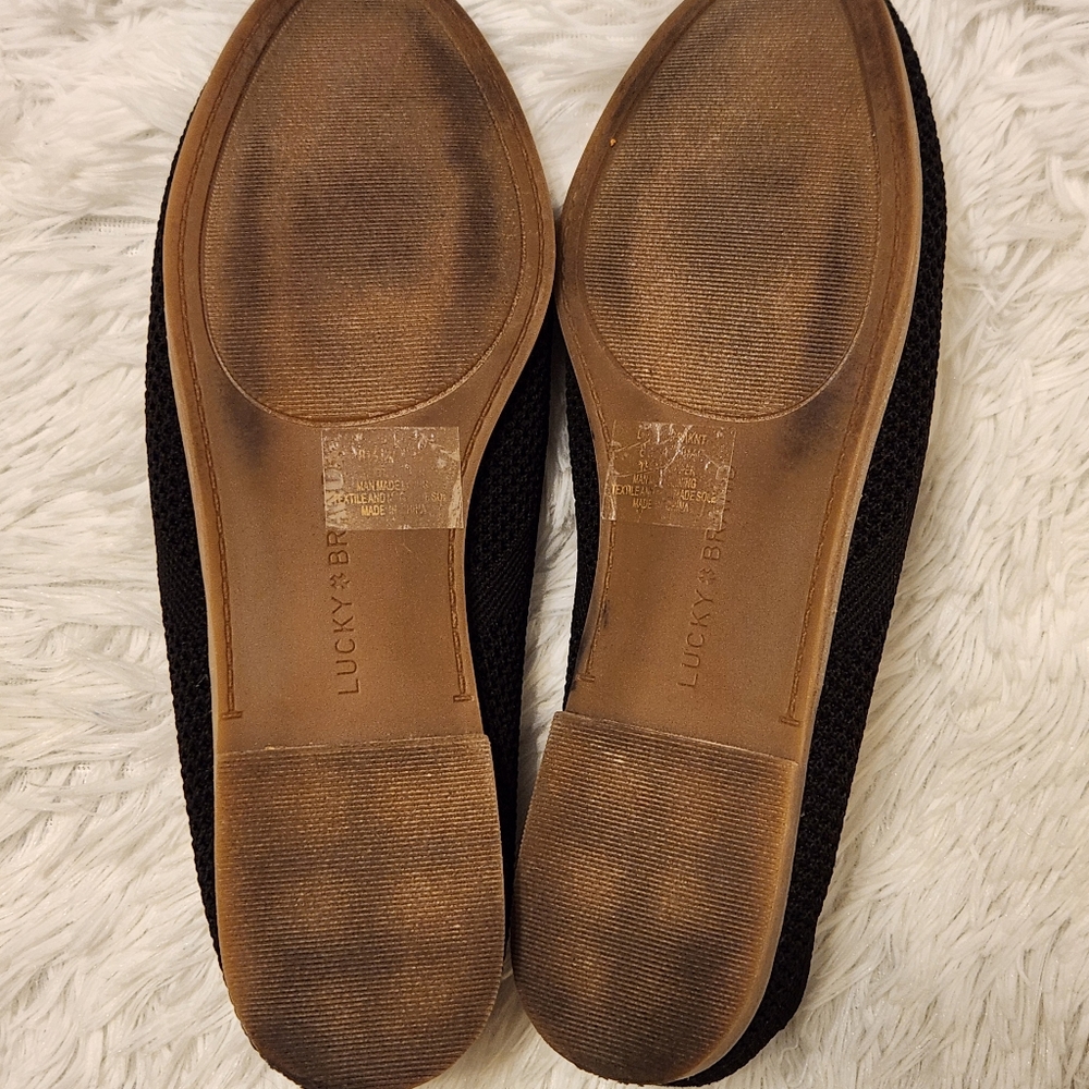 🍀Lucky Brand Mesh Flats Size 8.5 Black - Picture 11 of 13